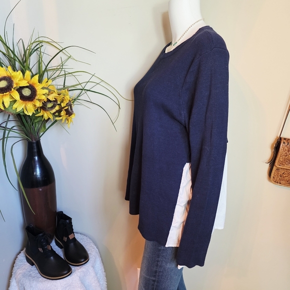 Navy Blue Women's Maternity Sweater - Picture 4 of 6